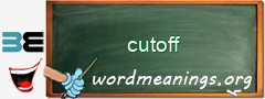 WordMeaning blackboard for cutoff